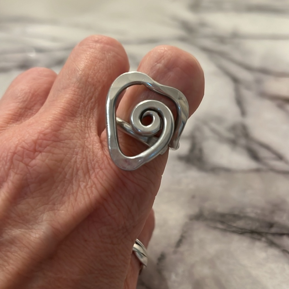 Handmade Silver Wire Heart Ring